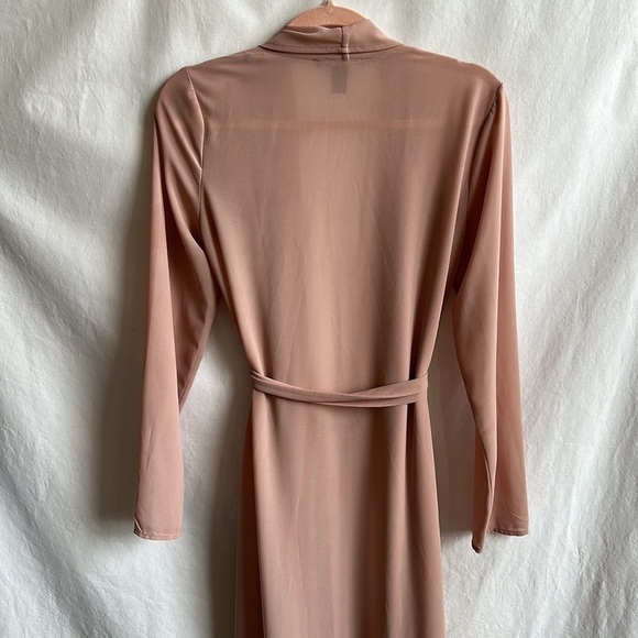 Forever 21 blush open front chiffon-look layering jacket / lingerie, size S - Picture 6 of 8